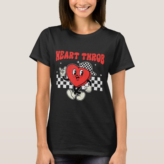 Retro Groovy Heart Throb Valentines Day Toddlers B T-Shirt (Front)
