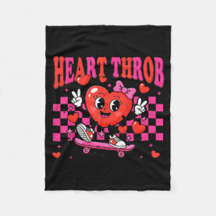 Retro Groovy Heart Throb Valentines Day Toddlers G Fleece Blanket