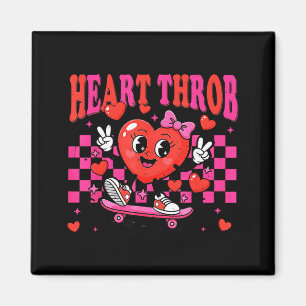 Retro Groovy Heart Throb Valentines Day Toddlers G Magnet