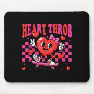 Retro Groovy Heart Throb Valentines Day Toddlers G Mouse Mat