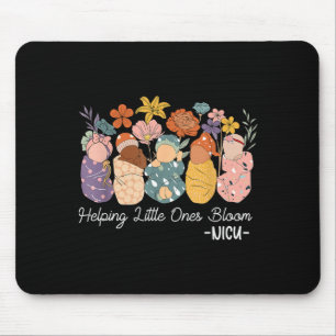 Retro Groovy Helping Little Ones Bloom Nicu Nurse Mouse Mat