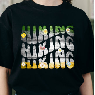 Retro Groovy Hiking Nature Lover  T-Shirt
