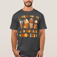 Retro Groovy Horror Fall Movie Coffee Hippie Hallo