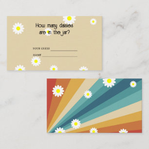 Retro Groovy - How many daisies are in the jar Enclosure Card