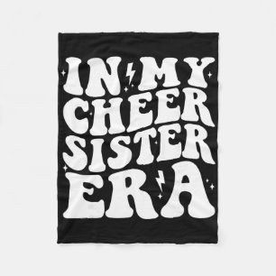 Retro Groovy In My Cheer Sister Era Cheerleading S Fleece Blanket