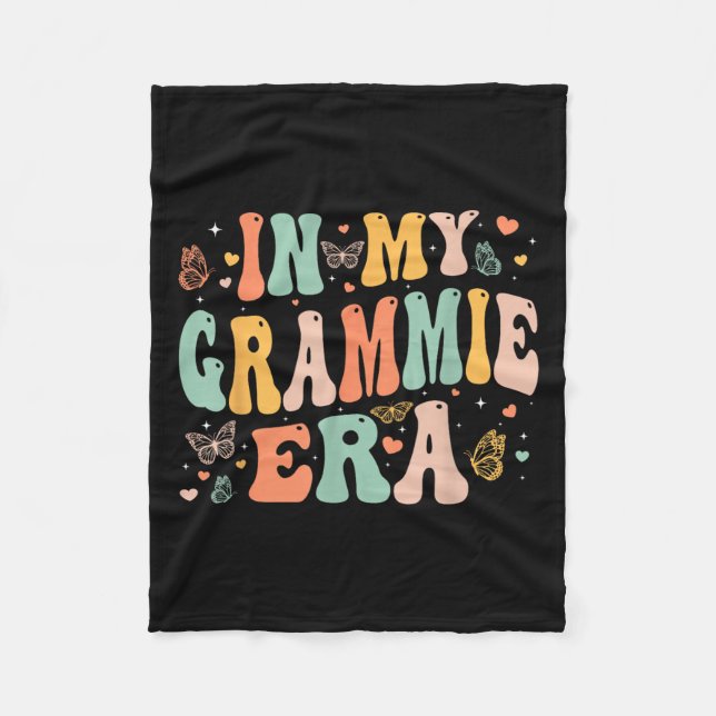 Retro Groovy In My Grammie Era Mother's Day Women  Fleece Blanket (Front)