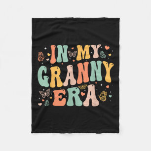 Retro Groovy In My Granny Era Mother's Day Women  Fleece Blanket