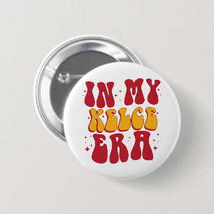 Retro Groovy In My Kelce Era 6 Cm Round Badge