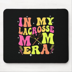 Retro Groovy In My Lacrosse Mum Era Cute Mother's Mouse Mat