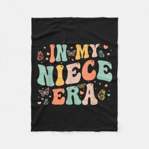 Retro Groovy In My Niece Era Mother's Day Kids Gir Fleece Blanket