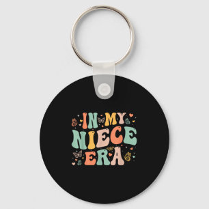 Retro Groovy In My Niece Era Mother's Day Kids Gir Key Ring