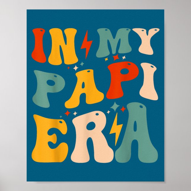 Retro Groovy In My Pa Era Funny Father's Day Mens  Poster (Front)