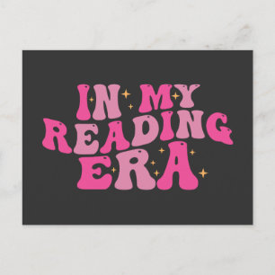 Retro Groovy In My Reading Era Holiday Postcard