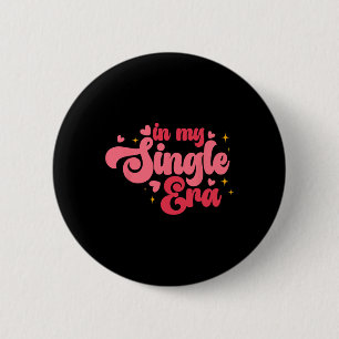 Retro Groovy In My Single Era Anti Cupid Anti Vale 6 Cm Round Badge