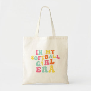Retro Groovy In My Softball Girl Era Tote Bag