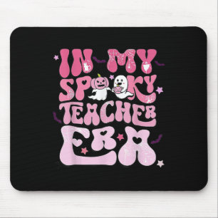 Retro Groovy In My Spooky Teacher Era Fun Hallowee Mouse Mat