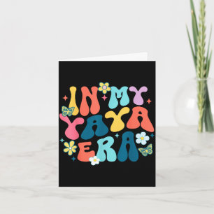 Retro groovy in my yaya era happy mother's day Ret Card