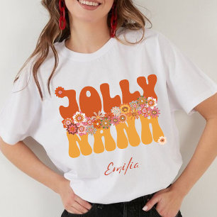 Retro Groovy Jolly Nana Colourful Christmas Name Sweatshirt
