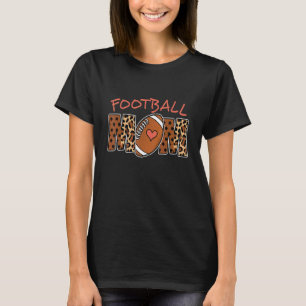 Retro Groovy Leopard Family Match Football Mama Mo T-Shirt