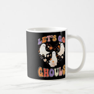 Retro Groovy Let's Go Ghouls Fun Halloween Couples Coffee Mug