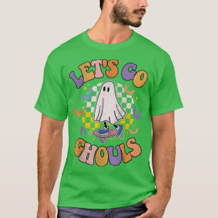 Retro Groovy Let's Go Ghouls Ghost 70s Hippie Hall T-Shirt