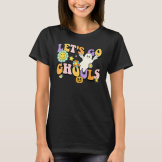 Retro Groovy Let's Go Ghouls Halloween Ghost Boo T-Shirt