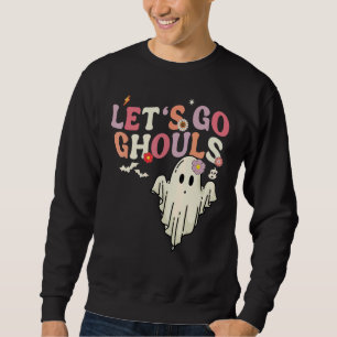 Retro Groovy Let's Go Ghouls Halloween Ghost Hall Sweatshirt