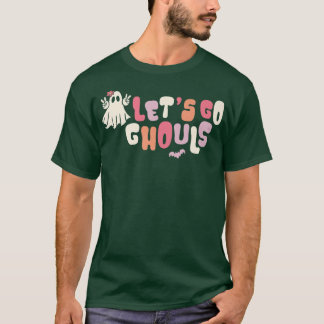Retro Groovy Let's Go Ghouls Halloween Ghost Outfi T-Shirt