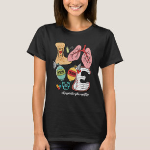 Retro Groovy LOVE Lungs Respiratory Therapist Life T-Shirt