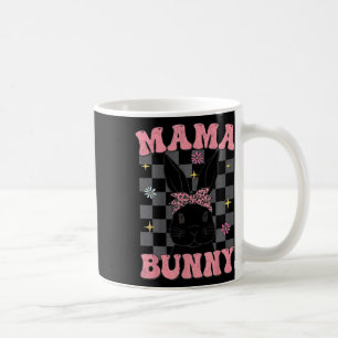 Retro Groovy Mama Bunny Matching Family Easter Mum Coffee Mug