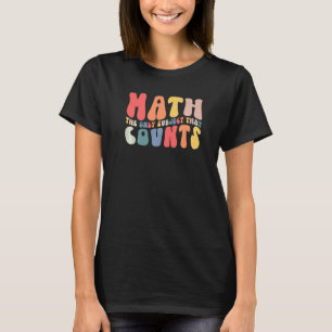 Retro Groovy Math The Only Subject That Counts Mat T-Shirt