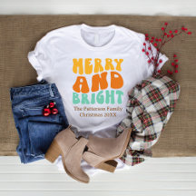 Retro Groovy Merry and Bright Women's Christmas 