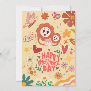 Retro Groovy Mother's Day Card