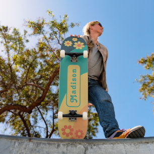 Retro Groovy Name Skateboard
