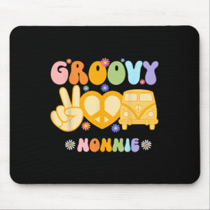 Retro Groovy Nonnie Grandma Family Matching Mother Mouse Mat