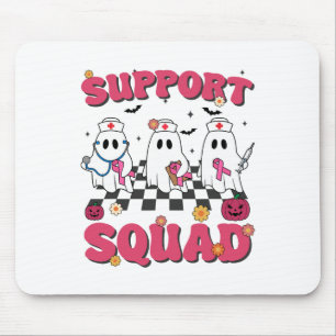 Retro Groovy Nurse Support Squad Breast Cancer Awa Mouse Mat