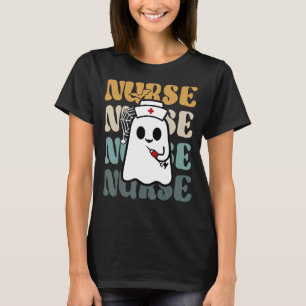 Retro Groovy Nurse Women School Nurse RN ICU ER Pe T-Shirt