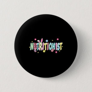 Retro Groovy Nutritionist Bunny Ear Funny Easter G 6 Cm Round Badge