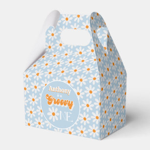 Retro Groovy One Boys 1st Birthday Favour Box