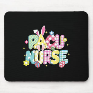 Retro Groovy Pacu Nurse Bunny Ear Funny Easter Gif Mouse Mat