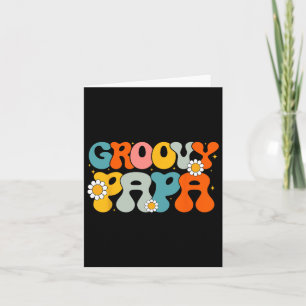 Retro Groovy Papa Birthday Matching Family Party F Card