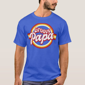 Retro Groovy Papa Matching Family T-Shirt