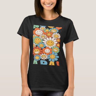 Retro Groovy Papaw Groovy Birthday Party Matching T-Shirt