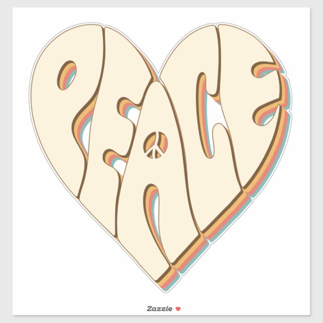 Retro Groovy Peace Heart Inspirational Essential (Sheet)