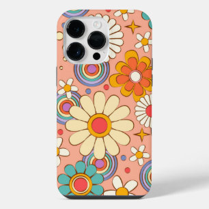 Retro Groovy Phone Case Floral Hippie Cover fit fo