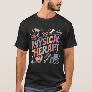 Retro Groovy Physical Therapy PT Exercise DPT Ther T-Shirt