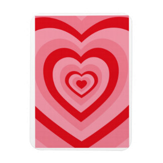 Retro groovy psychedelic heart magnet