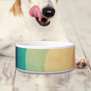 Retro Groovy Rainbow Personalised Dog