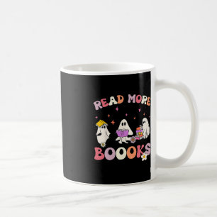 retro Groovy Read More Books Ghost Boo ghoul Fun H Coffee Mug