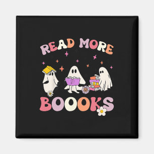 retro Groovy Read More Books Ghost Boo ghoul Fun H Magnet